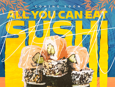 all you can eat sushi ad banner canva coming soon restaurant sushi sushi bar