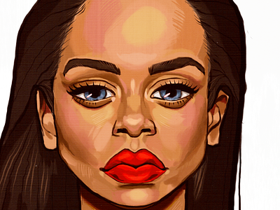 Rihanna art digital painting illustration painting portrait rihanna