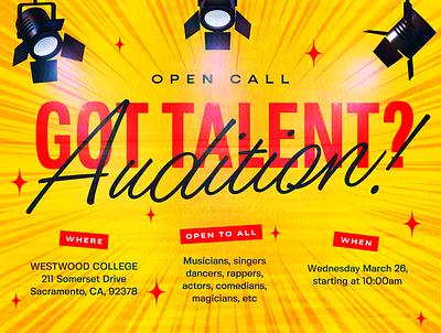 Got Talent? ad advertisment banner canva design event poster talent