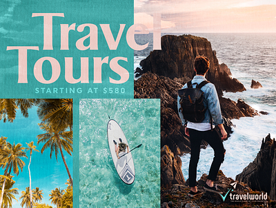 Travel Tours ad banner canva poster tours travel travel agency tropical vactation