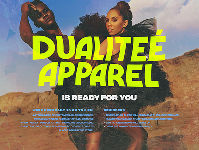 Dualitee Apparel banner banner design design fashion poster