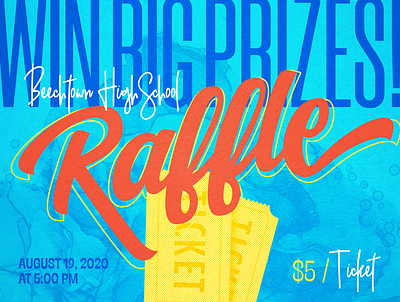 Win Big Prizes ad banner canva design event poster prizes raffle