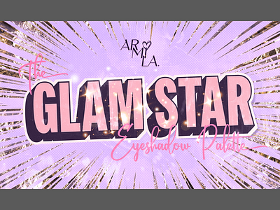 The Glam Star Eyeshadow Palette canva cosmetics design eyeshadow girly glamorous makeup packaging painting photoshop sephora