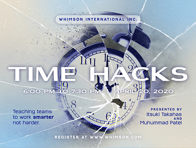 Time Hacks ad banner canva design event poster seminar