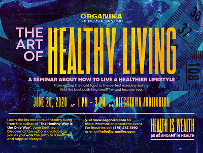 The Art of Healthy Living ad banner canva design event excersize gym health healthcare healthy poster wellness