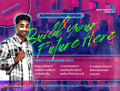 ADMISSIONS OPEN ad banner canva college design education learning poster school schools university