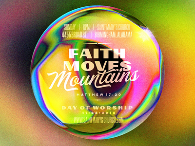 Faith Moves Mountains ad banner bible canva canvaad chuch design faith filter forge poster quote religion sphere