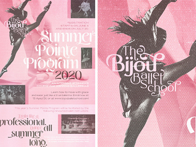 Summer Pointe Program ad ballet banner canva dance dancer design event girly poster woman