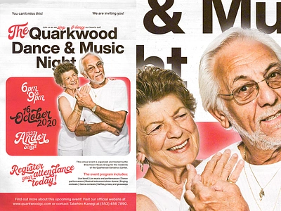 dance and music night ad banner canva dance and music design event nursing home old people poster seniors