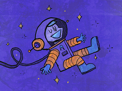 SPACE astronaut drawing illustration space
