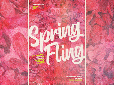 spring fling ad canva design event floral groundbreaking poster speing