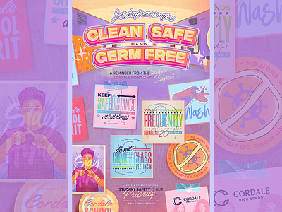 Germ Free ad banner canva covid covid19 design germs health poster saftey