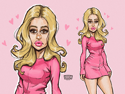 314190 drawing dress fashionnova girl girly illustration lady model pink procreate wacom woman