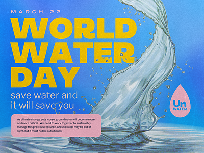 World Water Day canva poster water