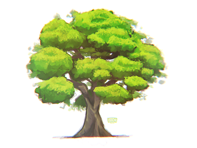 Tree clip studio paint drawing illustration nature plant tree