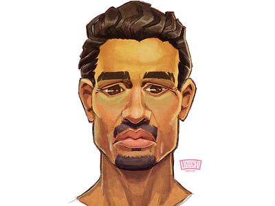 579789 digital painting illustration man portrait