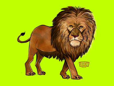 Lion Illustration animal childrens book drawing illustration lion