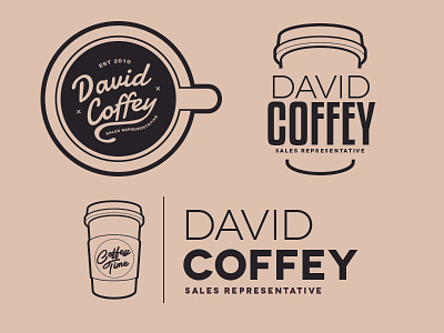 Coffey Time! branding coffee line art logo mug sales representative starbucks