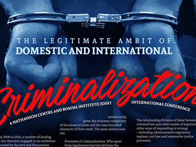 Criminalization crime criminal educational event law poster university