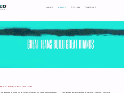 Great Teams Build Great Brands parallax video web web design