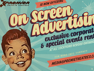 Ads 50s midecentury movies retro