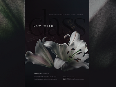 Law with Class class event law legal luxury poster toronto
