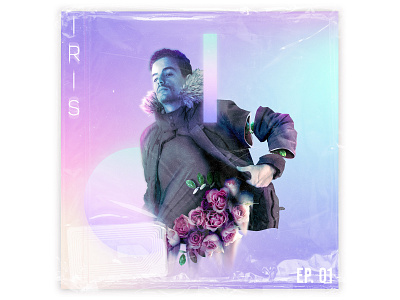 I R I S / EP.01 blue bright colors cover design ep floral graphicdesign inside irisdescent music photo photoshop photoshop art plant purple roses utopia vanish