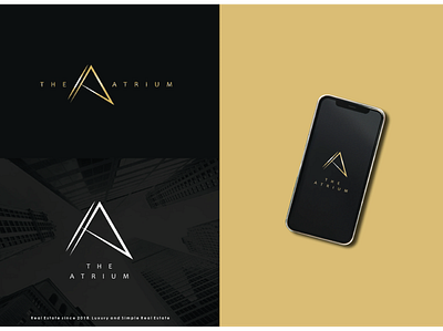 The Atrium Logo design logo logo design logos luxury luxury logo modern real estate simple simple logo