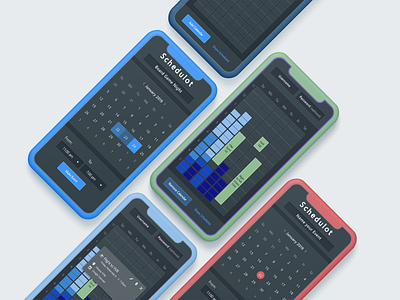 Schedulot Mockup calender design mobile ui schedule app ui ux