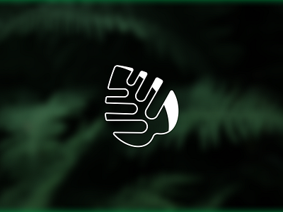 Rainforest Concepts Logomark (inverse) aquarium branding leaf logo logomark plant tropical vivarium
