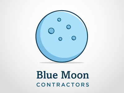 Blue Moon Contractors - Identity blue identity logo moon