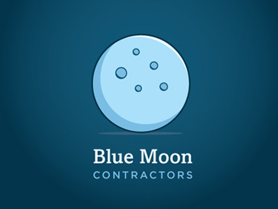 Bluemoon Dark blue identity logo moon