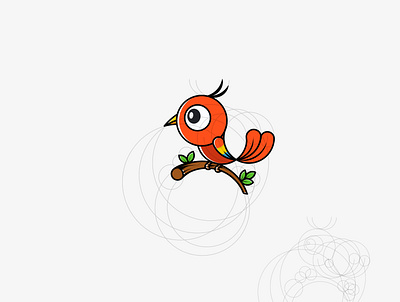 littel bird design icon illustration logo vector