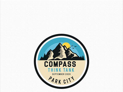 COMPASS THINK TANK PARK CITY design illustration logo vector