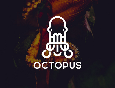 OCTOPUS LOGO branding design flat icon illustration logo typography vector web website