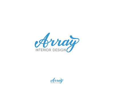 Array Interior Design design flat logo typography vector
