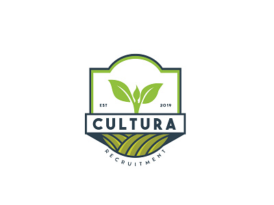 CULTURA RECRUITMENT design flat illustration logo vector