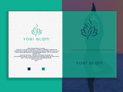 YOGI GLAM design flat logo vector