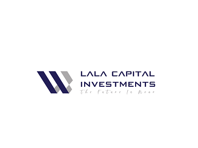 Lala capital investments design flat illustration logo minimal typography vector