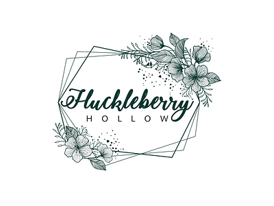 HollowHuckleberr branding design flat illustration illustrator logo minimal typography vector