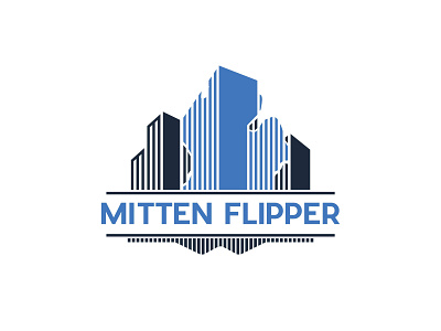 Mitten Flipper design flat illustration illustrator logo minimal typography vector