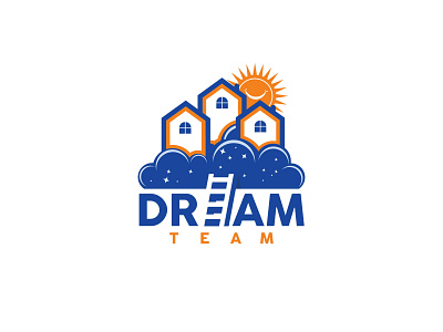 dream team design flat illustration illustrator logo minimal typography vector