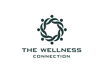 The Wellness Connection design flat illustration illustrator logo minimal typography vector