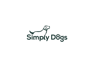 Simply Dogs branding design flat illustration illustrator logo minimal typography vector