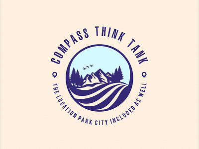 compass think tank design flat illustration illustrator logo typography vector