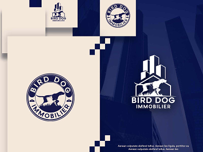 Bird Dog Immobilier design dog logo flat illustration illustrator logo minimal typography vector website