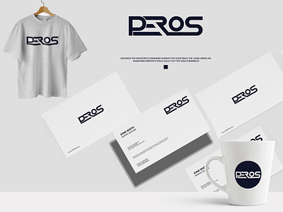 PEROS branding design flat illustration illustrator logo minimal typography vector