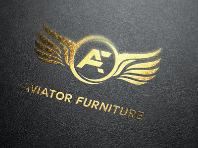 AVIATOR FURNITURE design flat illustration illustrator logo minimal vector