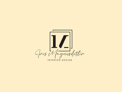 I M interior design flat graphic design illustration logo minimal typography vector