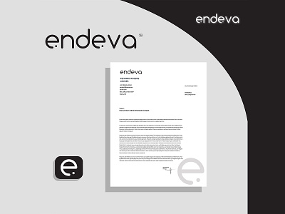 ENDEVA branding design flat illustration logo minimal typography vector